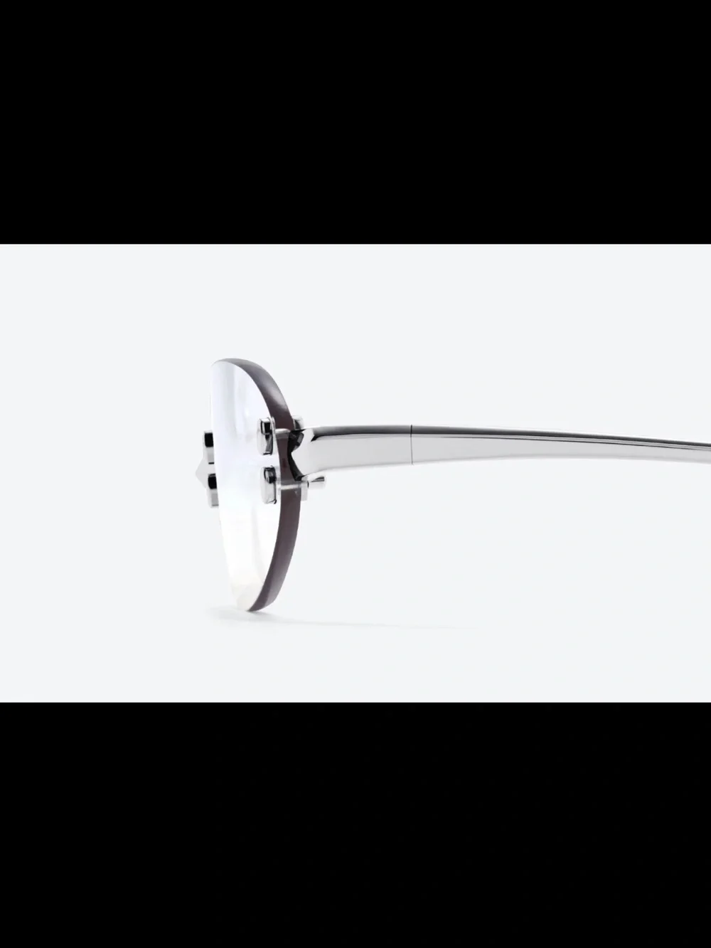 GENTLE MONSTER Furi Silver Rimless Oval Clear Glasses